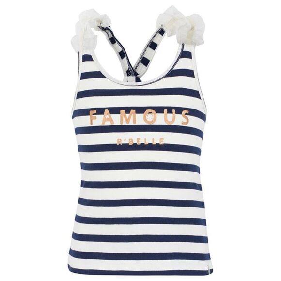 Scotch R'Belle  Famous Blue and Cream Tank Top - Picture 1 of 8